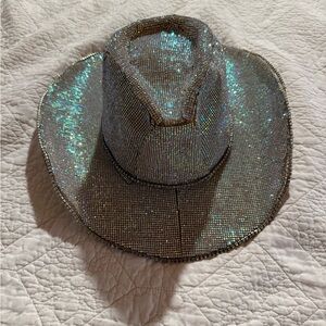 Silver rhinestone Cowboy Hat
